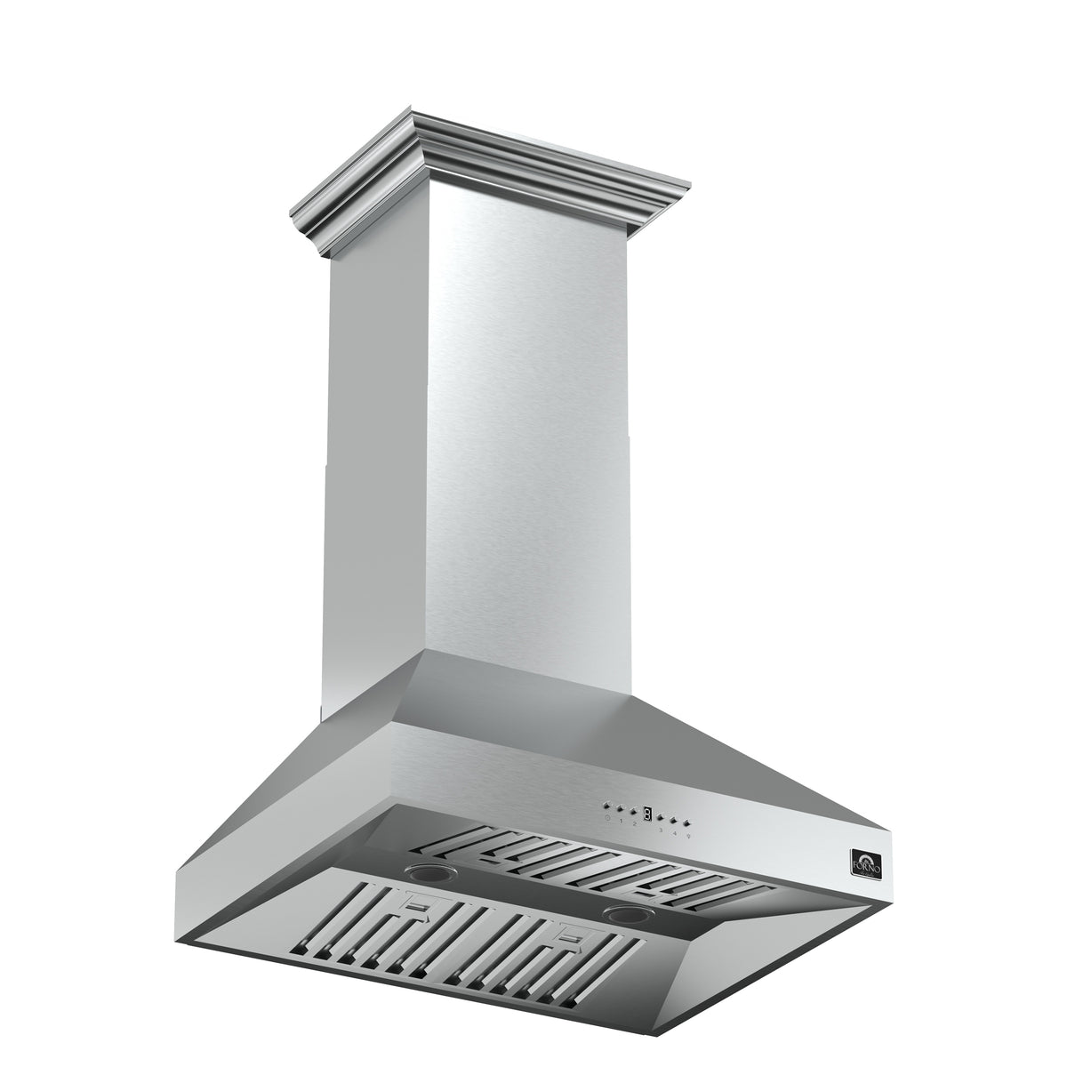 Forno Orvieto 30" Wall Mount Range Hood In Stainless-Steel, 600 CFM, Baffle Filters