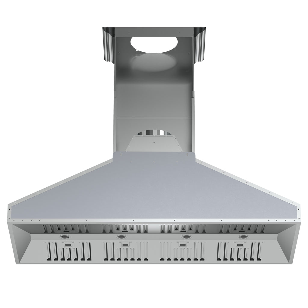 Forno Orvieto 60" Wall Mount Range Hood, LED Lighting, Heavy Duty, Stainless Steel