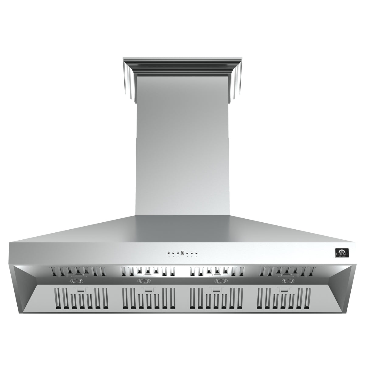 Forno Orvieto 60" Wall Mount Range Hood, LED Lighting, Heavy Duty, Stainless Steel
