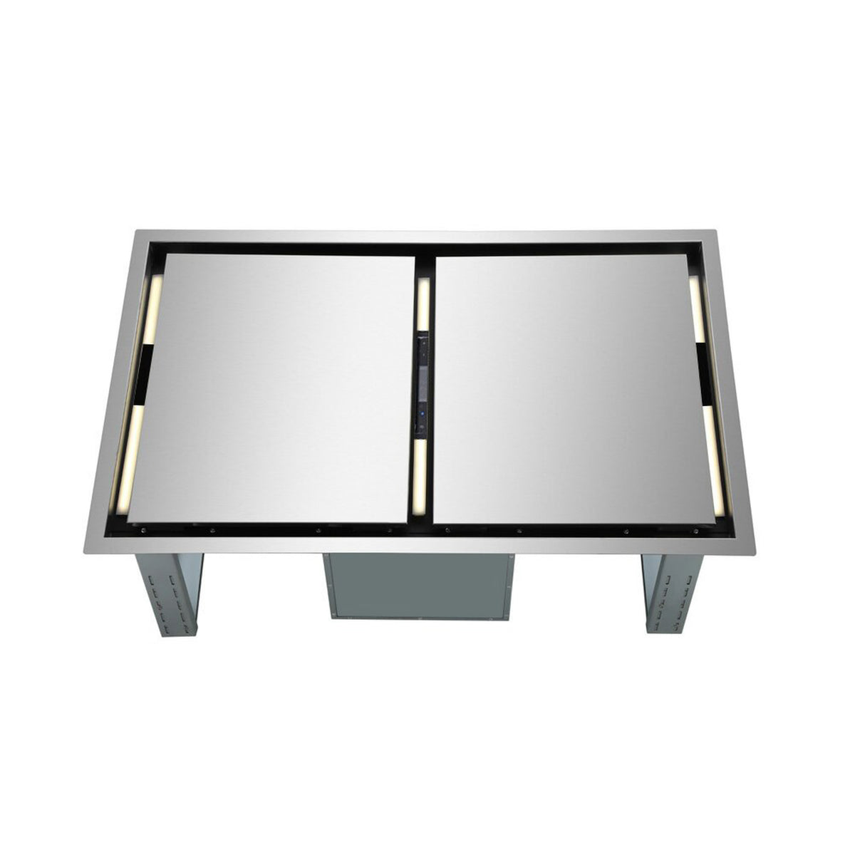 Forno Arezzo 44" Recessed Ceiling Range Hood, Dual Motors, 1200 CFM, Hybrid Filters, Remote Control