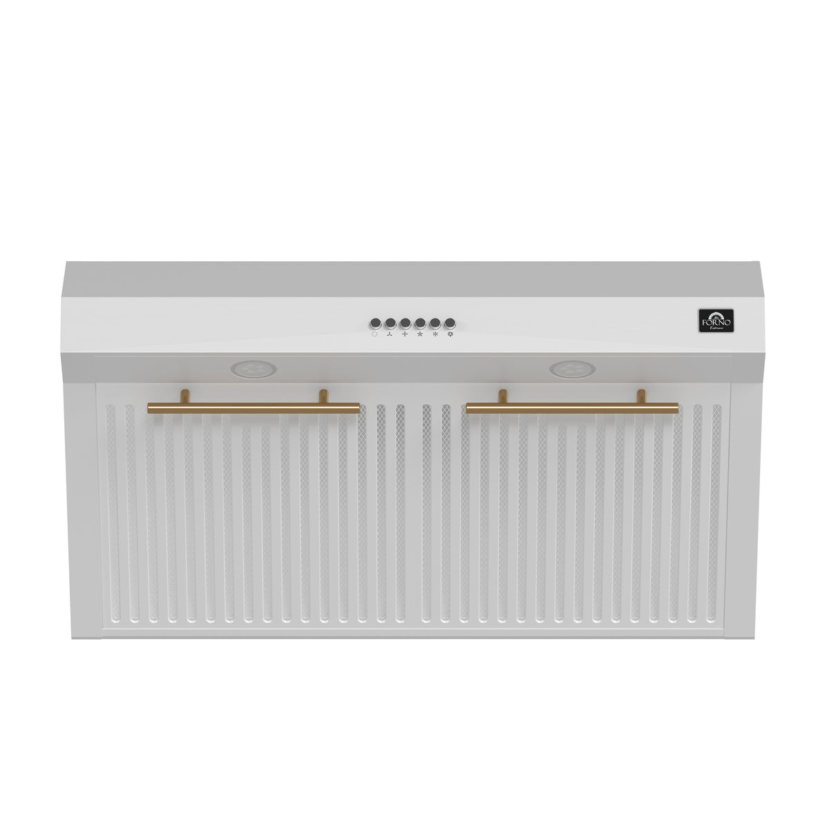 Forno Bari Espresso 30" Under Cabinet Range Hood, White, 400 CFM, LED Lighting, Dishwasher-Safe Baffle Filters