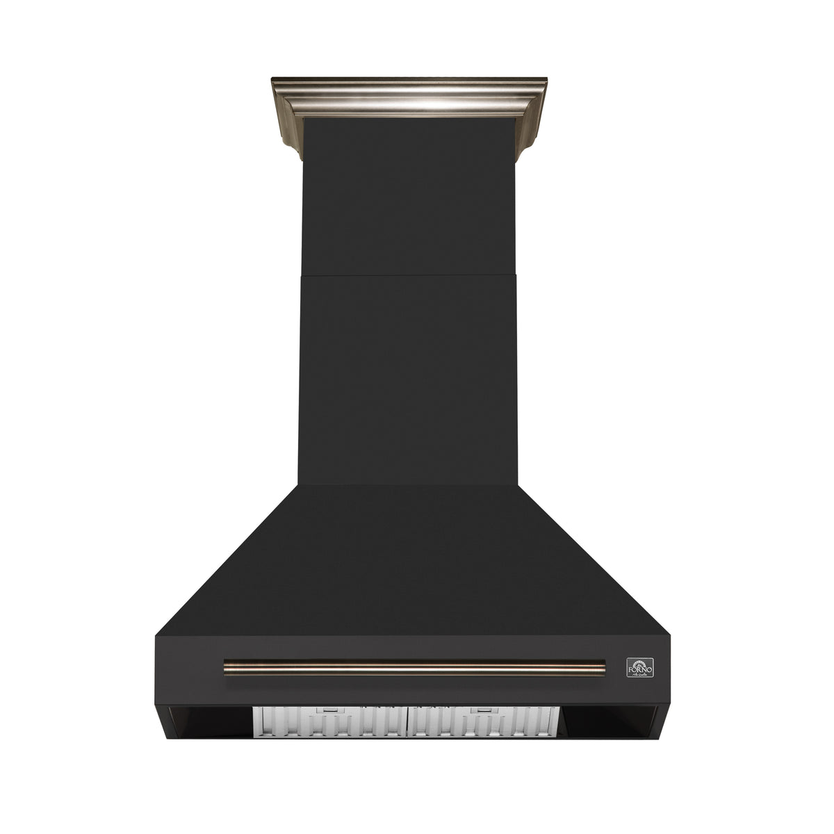 Forno Aria 30" Wall-Mounted Kitchen Range Hood in Black with 600 CFM, 4 Speeds, Ducted Venting, Timer