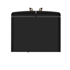 Forno Luigi 18 cu.ft. French Door Refrigerator Black, Antique Brass Handles