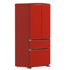Forno Luigi 18 cu.ft. French Door Refrigerator Red, Handle-Free Design