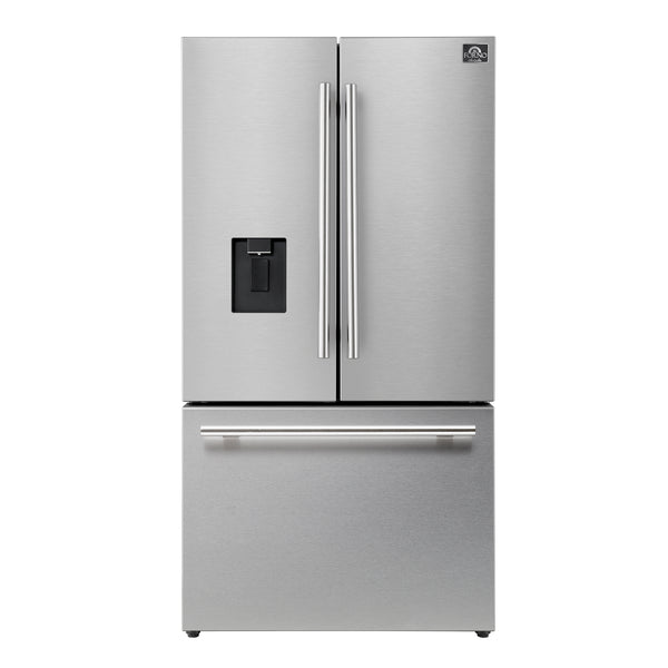 Forno Aosta 36" French Door Refrigerator in Stainless Steel