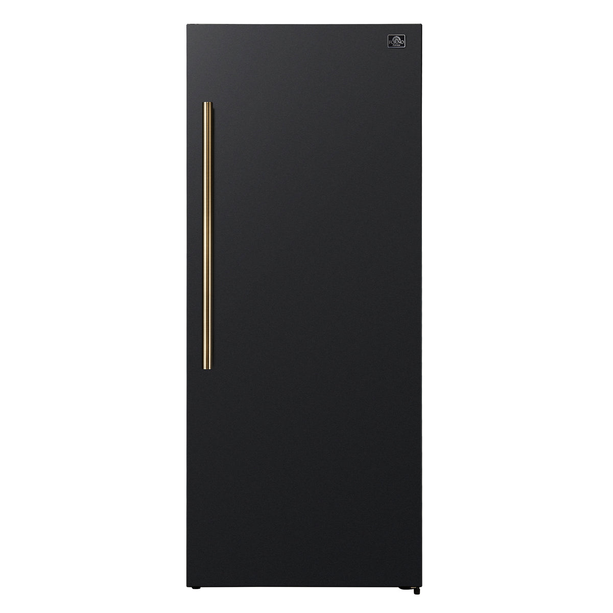 Forno Maderno 28" Convertible Upright Freezer/Refrigerator in Black with Antique Brass Handle, 13.6 cu.ft.