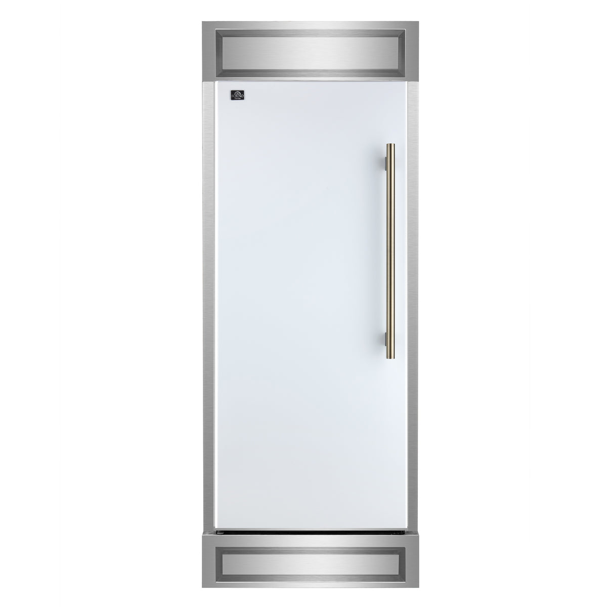 Forno Maderno 28" Built-In Convertible Refrigerator in White with Decorative Grill, 13.6 cu.ft., Left Swing