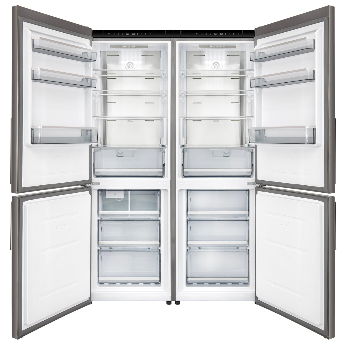 Forno Custodia 48" Bottom Freezer combo, 20.6 cf., Ice Maker, Total No frost, Stainless Steel handles