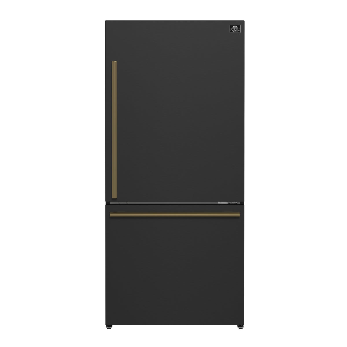 Forno 31" Milano Espresso Bottom Freezer Right Swing Door Refrigerator in Black