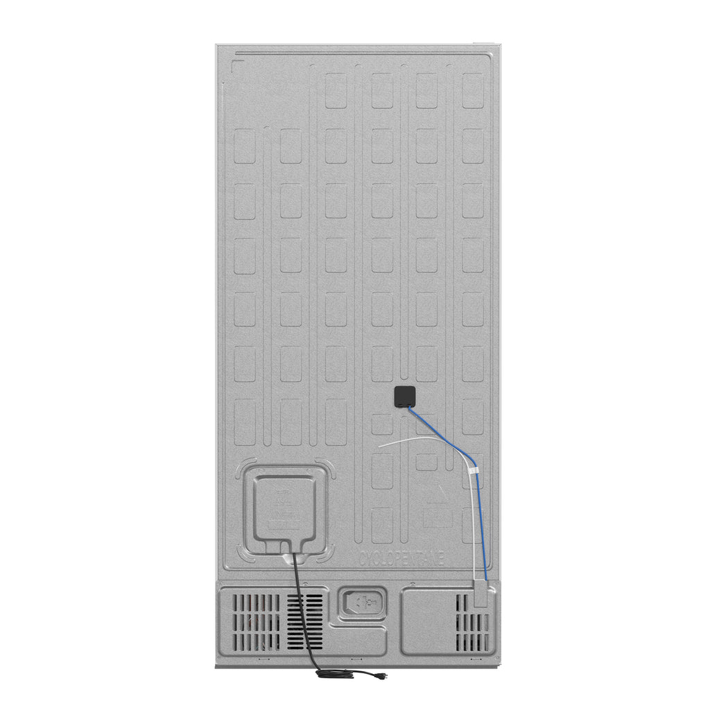 Forno Milano 2-Piece 62" Freestanding Dual Bottom Freezer Refrigerator in White – 34.4 cu.ft, Touch Control