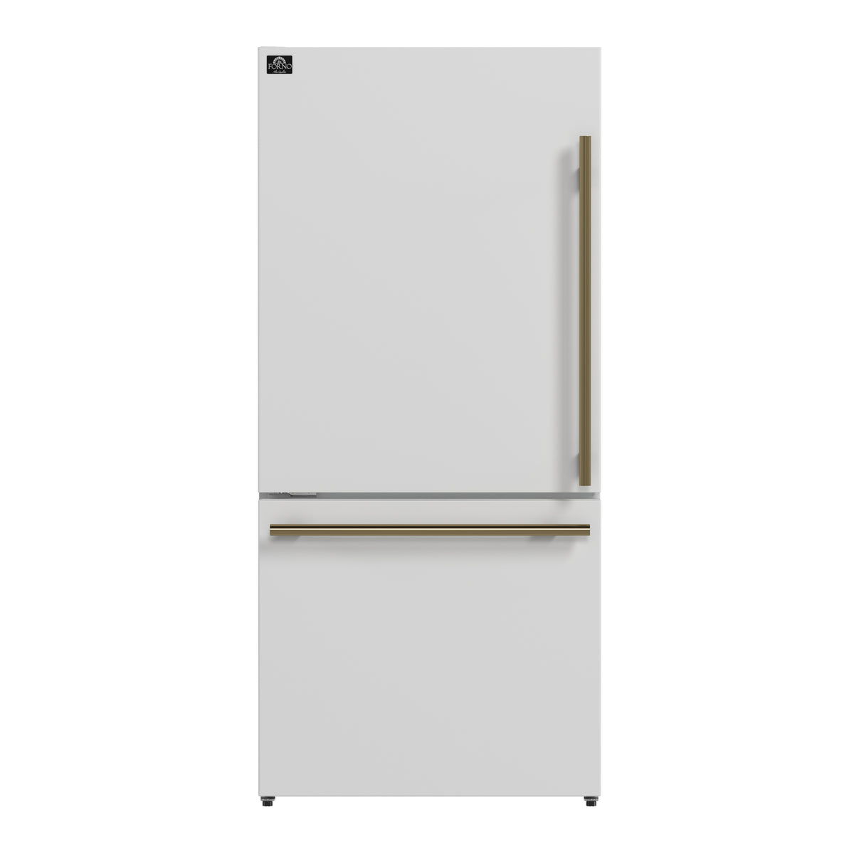 Forno 31" Milano Espresso Bottom Freezer with Ice Maker Right Swing Door Refrigerator in White