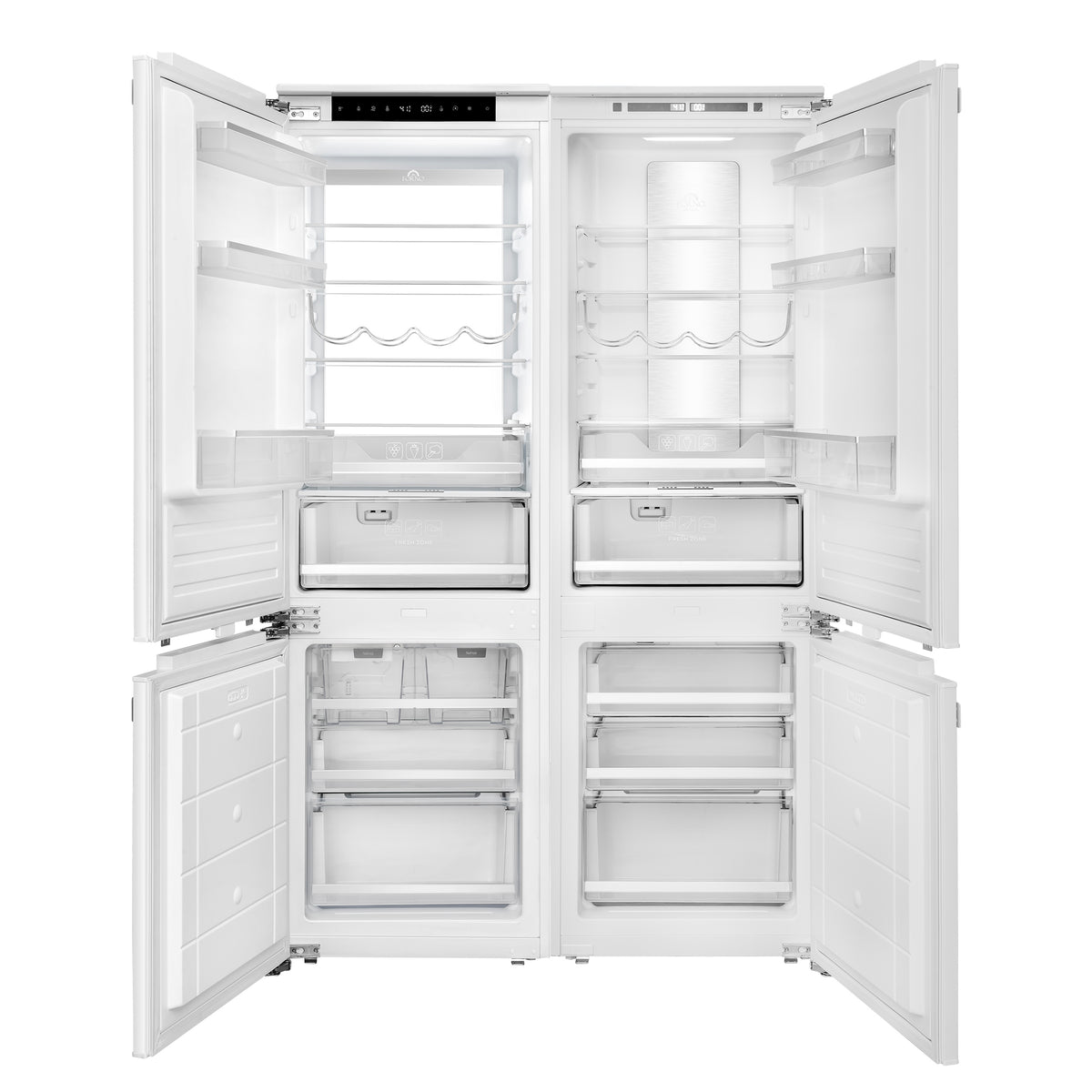 Forno Rivestito 42" Panel Ready Bottom Freezer combo, 16.9 cu. ft., Ice Maker, Total No Frost