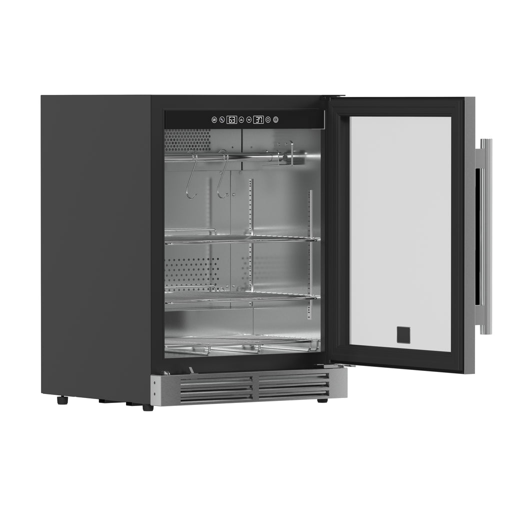 Forno Asciutto 24" Dry Aging Cabinet, Stainless Steel 304, 4.41 cu.ft, LED Lighting, Adjustable Shelves