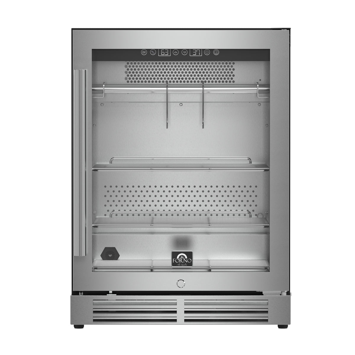 Forno Asciutto 24" Dry Aging Cabinet, Stainless Steel 304, 4.41 cu.ft, LED Lighting, Adjustable Shelves