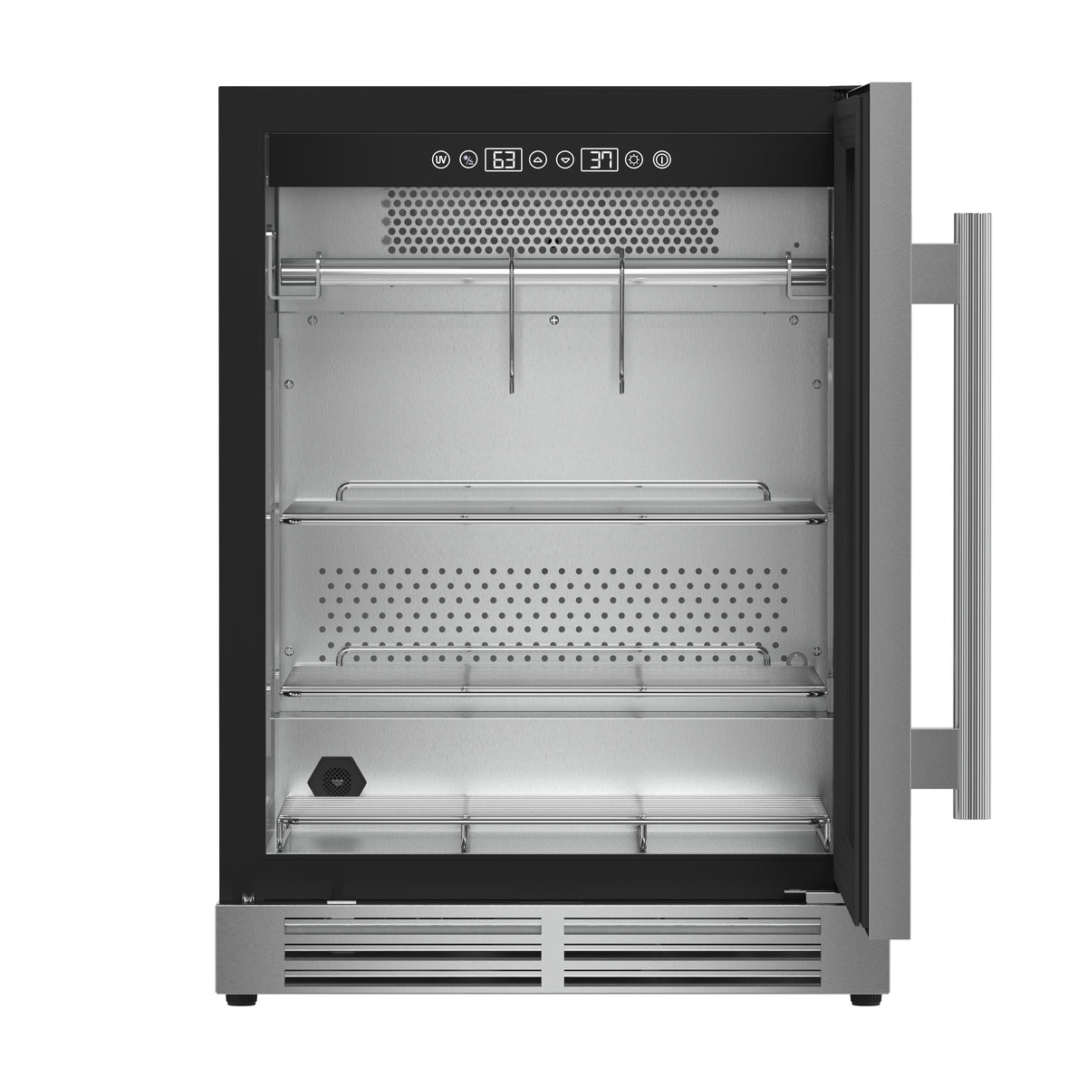 Forno Asciutto 24" Dry Aging Cabinet, Stainless Steel 304, 4.41 cu.ft, LED Lighting, Adjustable Shelves