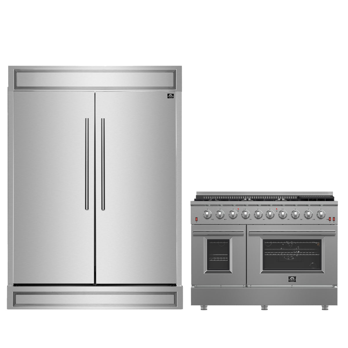 Forno Premium 2-Piece Kitchen Bundle - Galiano 48" Stainless Steel Gas Range