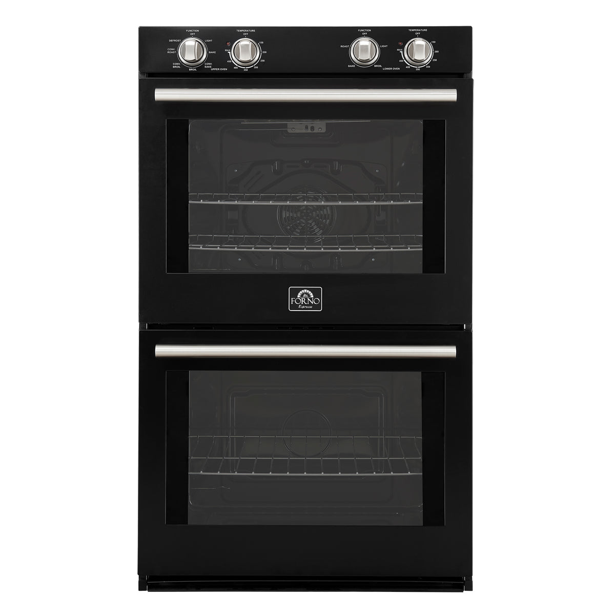 Forno Vomero 30" Double Wall Oven Electric Convection Oven in Black 5 cu. ft.