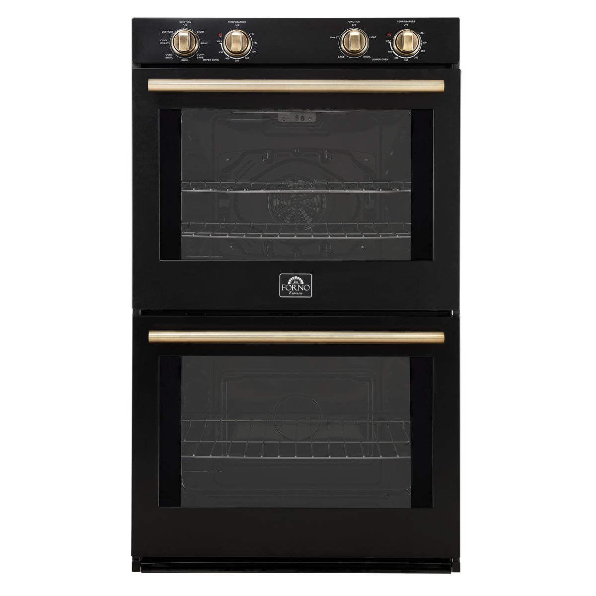 Forno Vomero 30" Double Wall Oven Electric Convection Oven in Black 5 cu. ft.