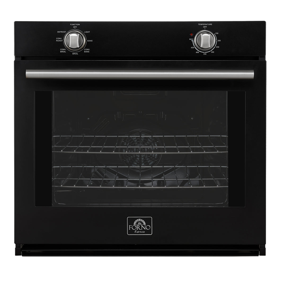 Forno Vomero Wall Oven in Black, 5 cu.ft. 3550 Watts Convection Oven with Mechanical Control