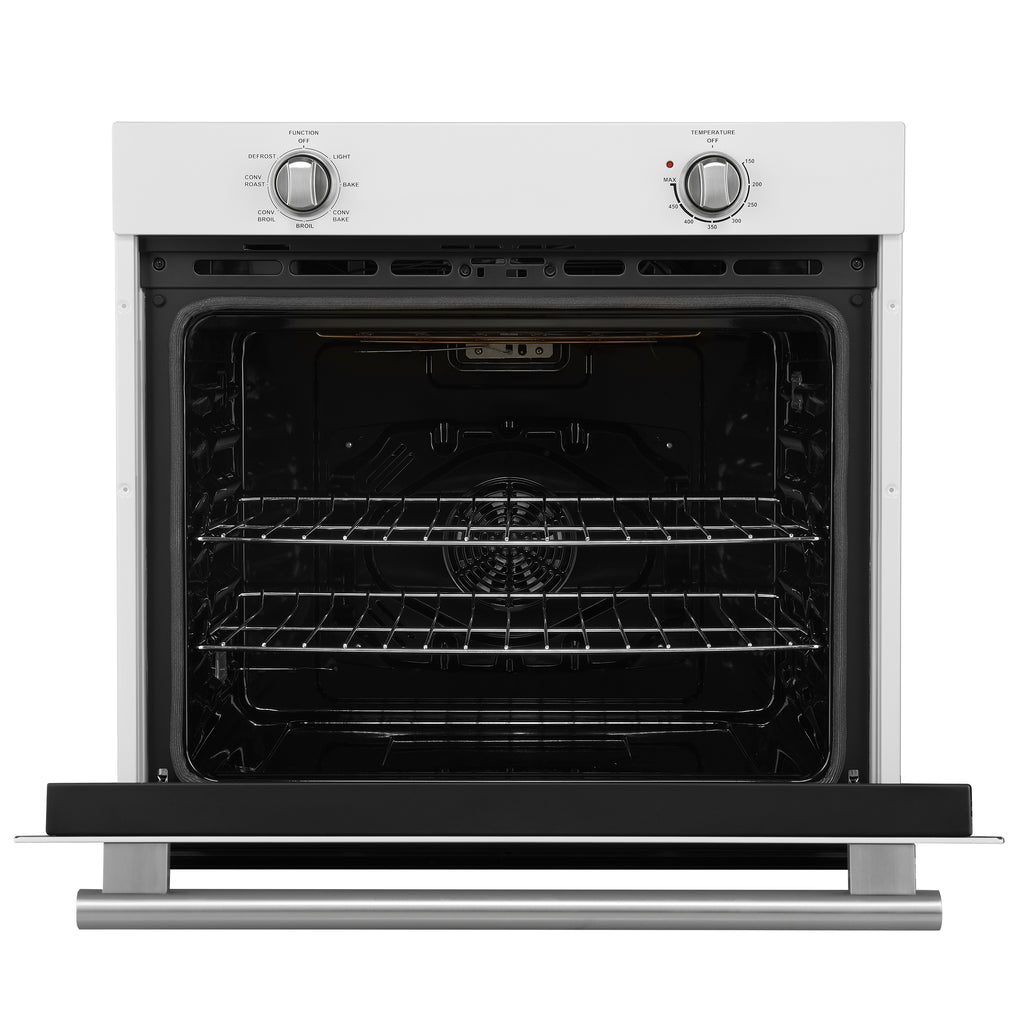 Forno Vomero Wall Oven in White, 5 cu.ft. 3550 Watts Convection Oven with Mechanical Control