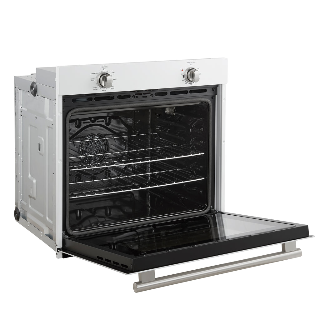 Forno Vomero Wall Oven in White, 5 cu.ft. 3550 Watts Convection Oven with Mechanical Control