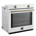 Forno Vomero Wall Oven in White, 5 cu.ft. 3550 Watts Convection Oven with Mechanical Control