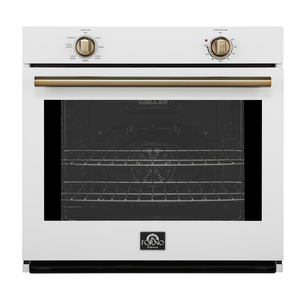 Forno Vomero Wall Oven in White, 5 cu.ft. 3550 Watts Convection Oven with Mechanical Control