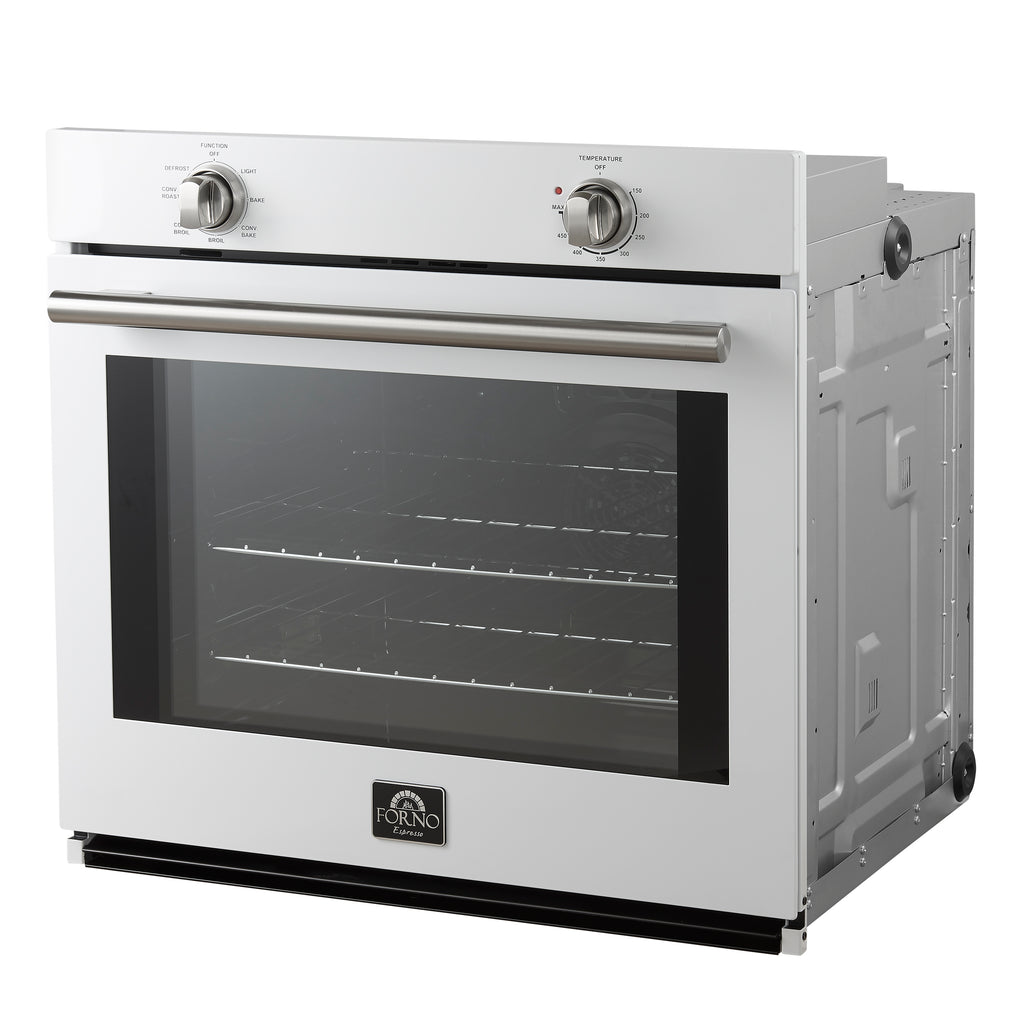 Forno Vomero Wall Oven in White, 5 cu.ft. 3550 Watts Convection Oven with Mechanical Control