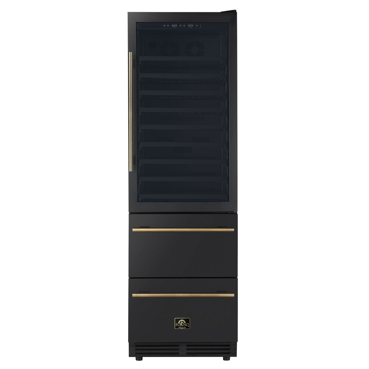 Forno Azienda 24" Dual Zone Wine Cooler, 15.8 Cu.Ft, 108 Bottles & 100 Cans, 2 Drawers, Charcoal Filters