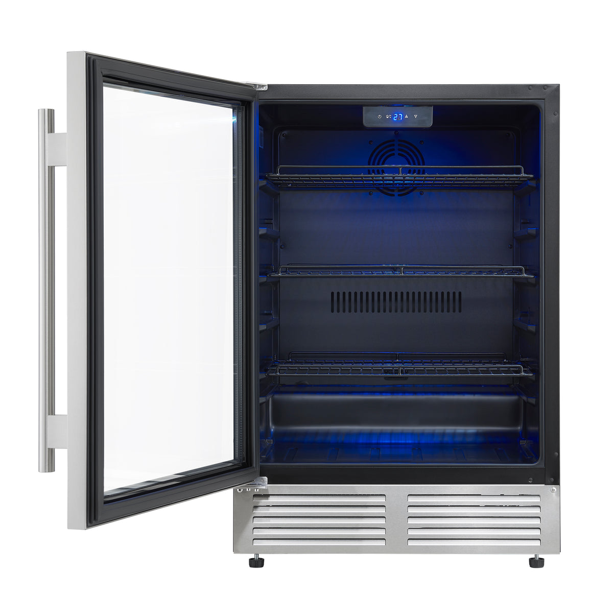 Forno Frescolino 24" Beverage Cooler with LED Lighting, 188 Can Capacity, Triple Glass Door