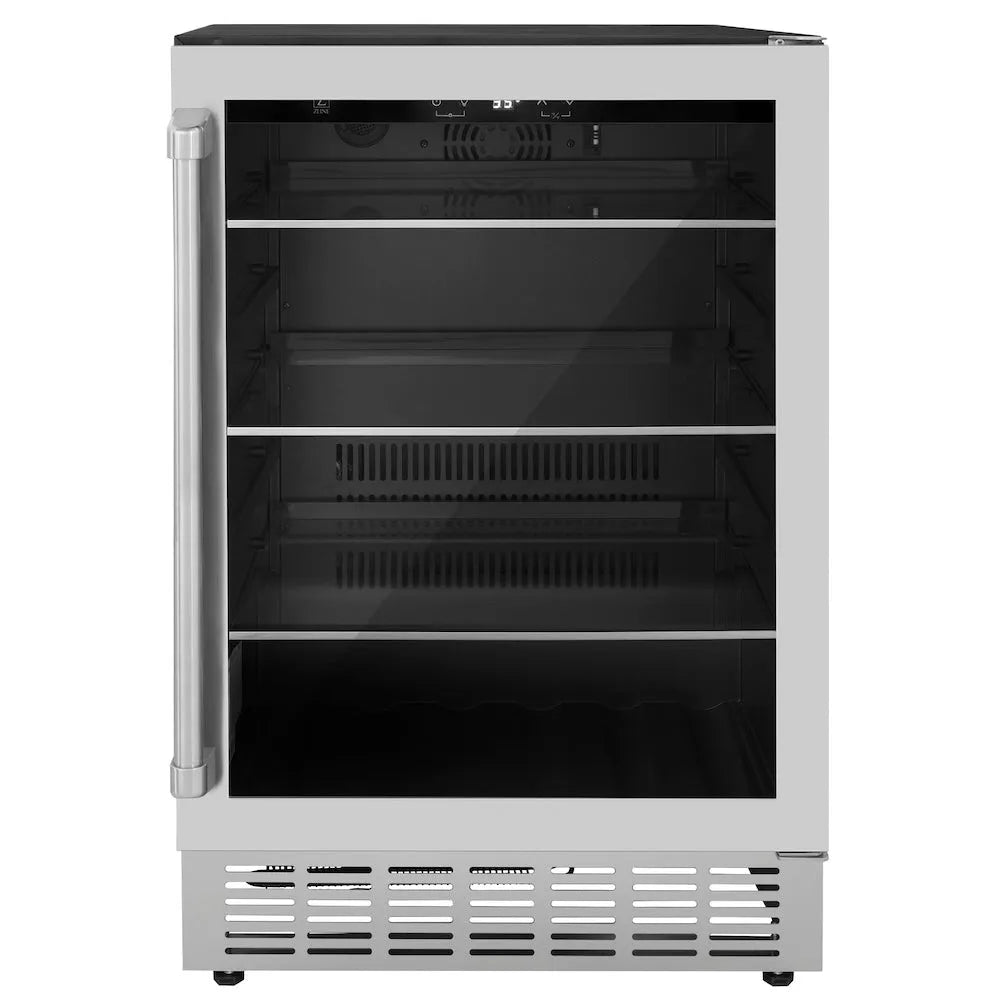 ZLINE 24 inch Monument beverage fridge in stainless steel